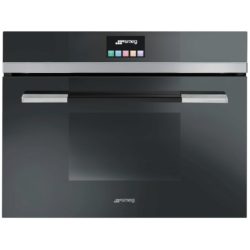 Smeg Linea SF4140VCN 60cm Reduced Height (45cm) Compact Combination Steam Oven  in Black